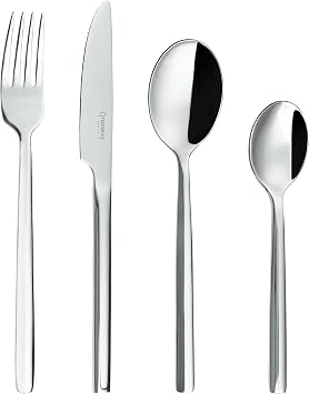 Grunwerg Chopstick Collection 24 Piece Cutlery Set, 18/0 Stainless Steel