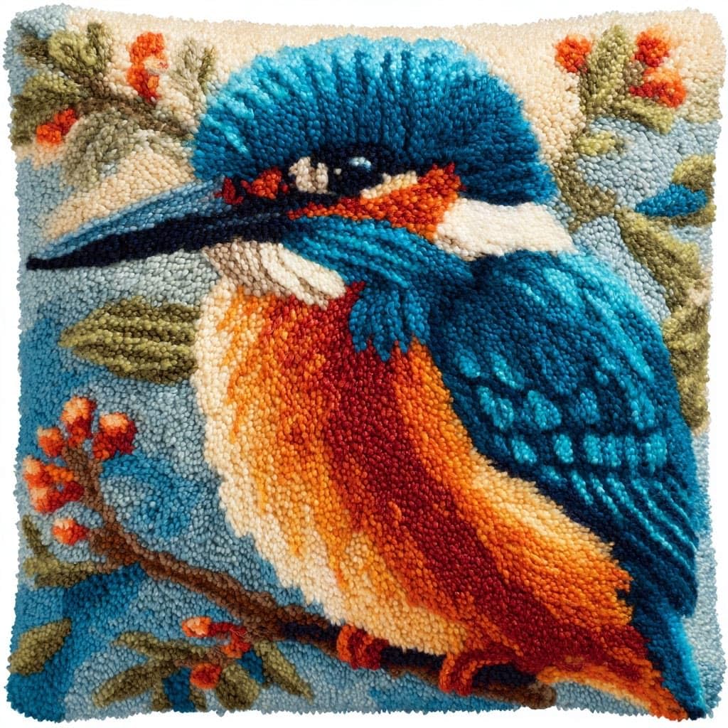 Henypt DIY Latch Hook Pillow Kits, Bird
