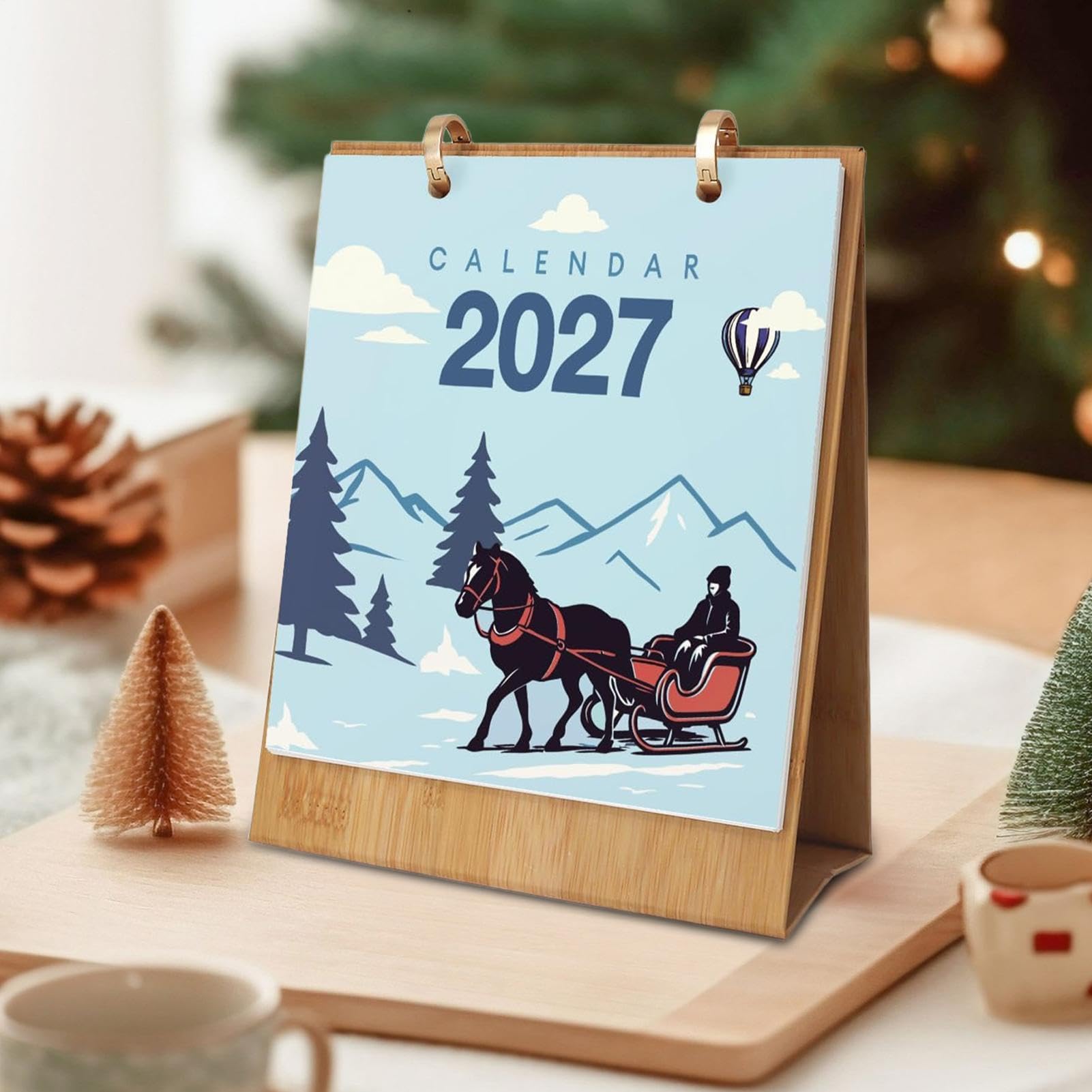 Calendario de Escritorio 2027 por Números Decoración DIY Calendario de