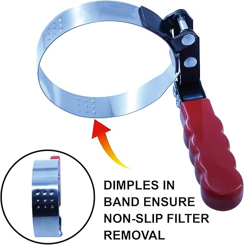 Miniatura 6 de Juego de 4 llaves de filtro de aceite, pinza giratoria de 180 grados para un mejor acceso, aprieta automáticamente en el filtro