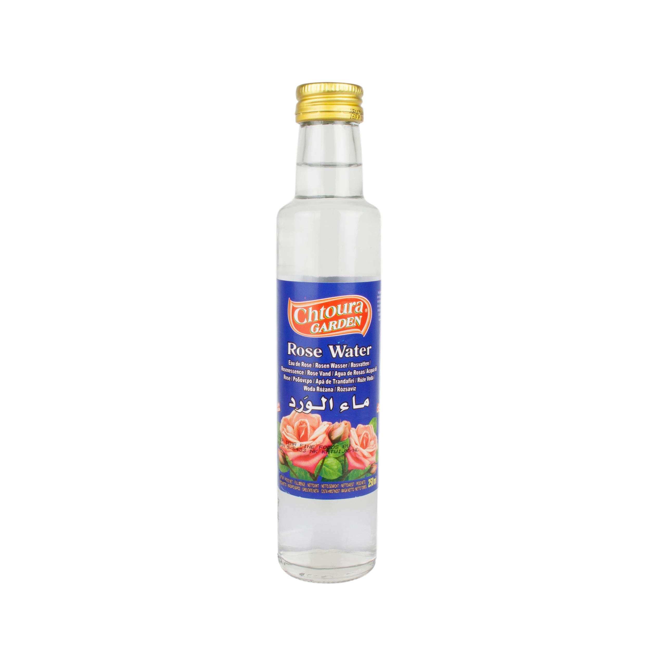 Chtoura Garden - Agua de rosas oriental ideal para hornear y cocinar, aromatizante para platos y bebidas en 2 botellas de 250 ml