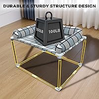 Vista 3 de Bedside Cosleeper Pet Dog Bed - Dog Beds with Pillow Extension Attached to Human Bed Height Raised Pet Window Perch (34'' x 26'' x 20'')