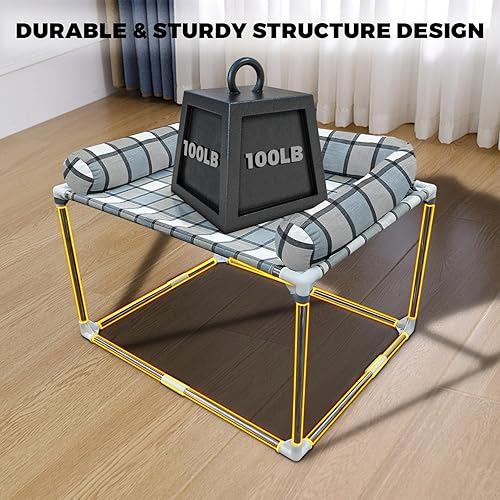 Miniatura 3 de Bedside Cosleeper - Cama para perros con extensión de almohada unida a la cama humana, percha elevada para ventana para mascotas (34 x 26 x 20