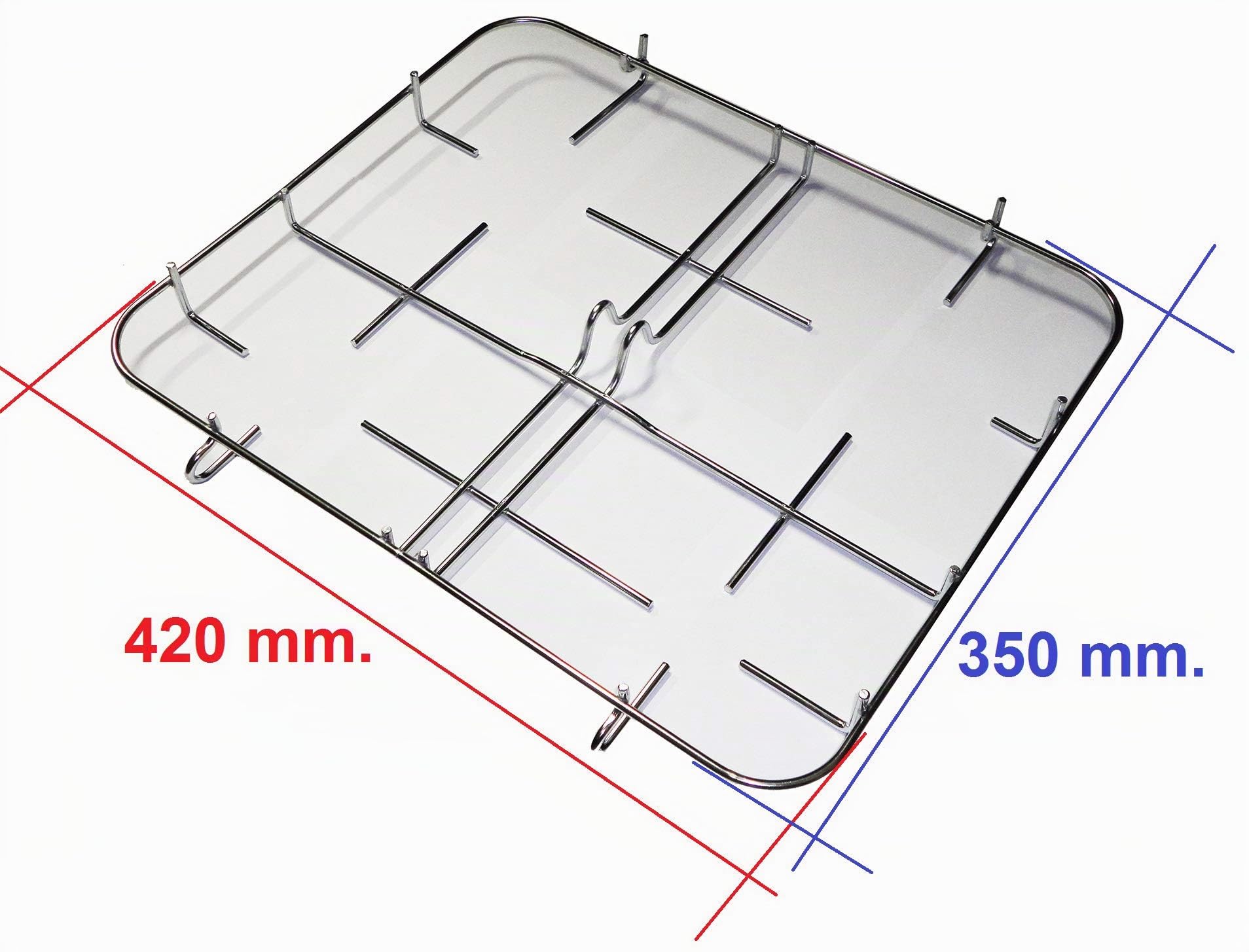 Bompani Boreal Fox Griglia in filo cromato 4 fuochi colore inox 420 x 350 mm. per cucina piano cottura a gas - F0401