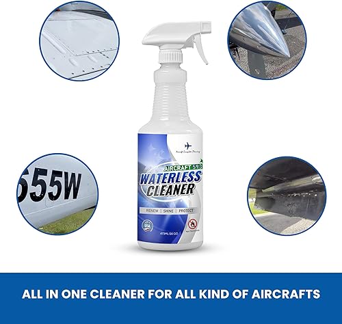 Miniatura 6 de ACCC Limpiador multisuperficie sin agua de alta calidad, 16 onzas, ideal para automóviles, aviones, bicicletas, solución de limpieza ecológica para