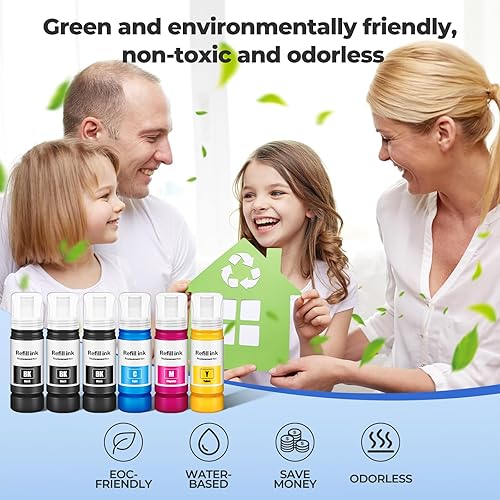 Miniatura 8 de Compatible con botellas de repuesto de tinta EPT522 ET-2800 ET-2400 ET-4800 ET-2803 ET 2800 ET 4800 para botellas de tinta EPT522 para botellas de