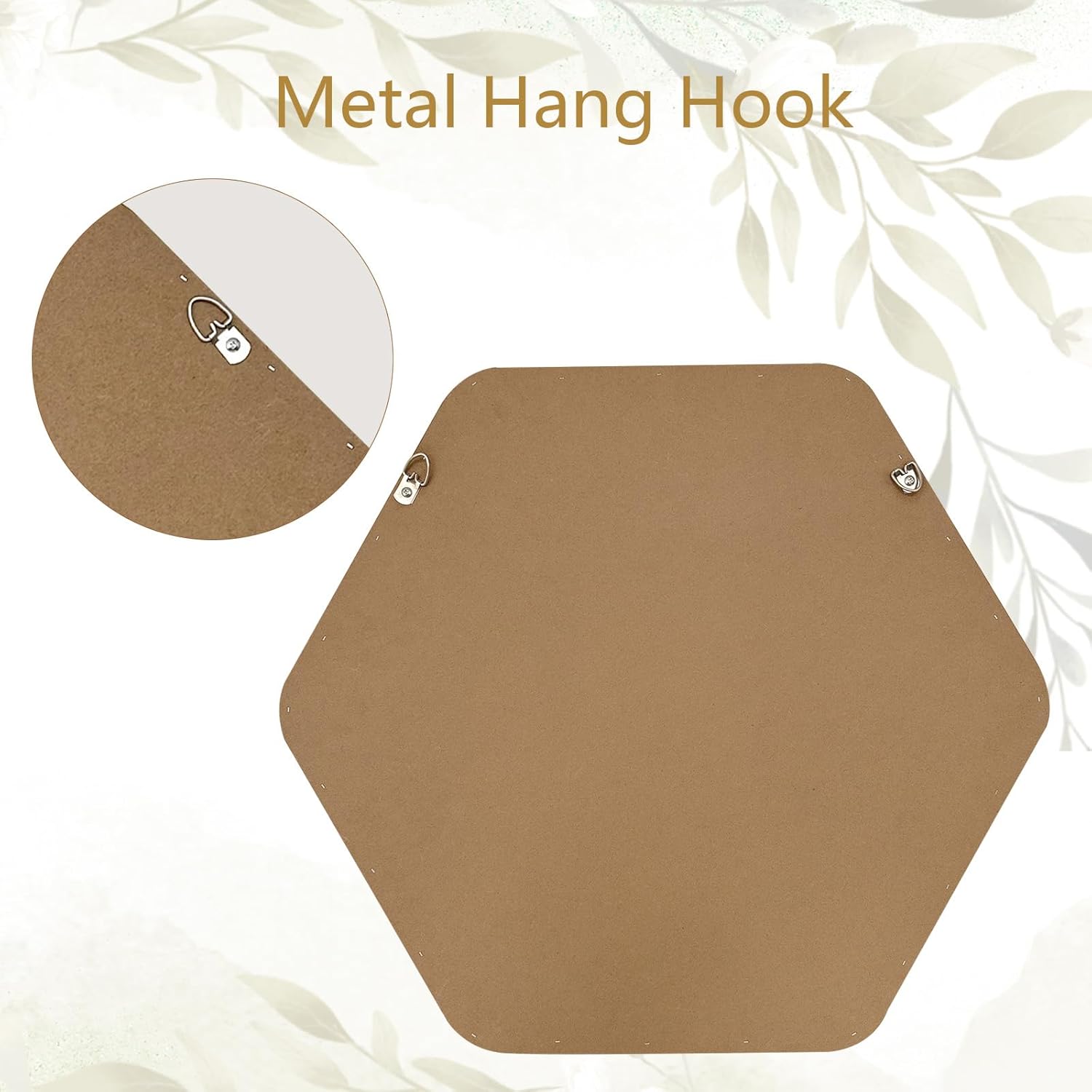 ULIKE ラタンミラー 壁用 24インチ 素朴な農家 壁の装飾 手作りの枝編み細工フレーム ボーホー織ミラー 保育園 浴室 寝室