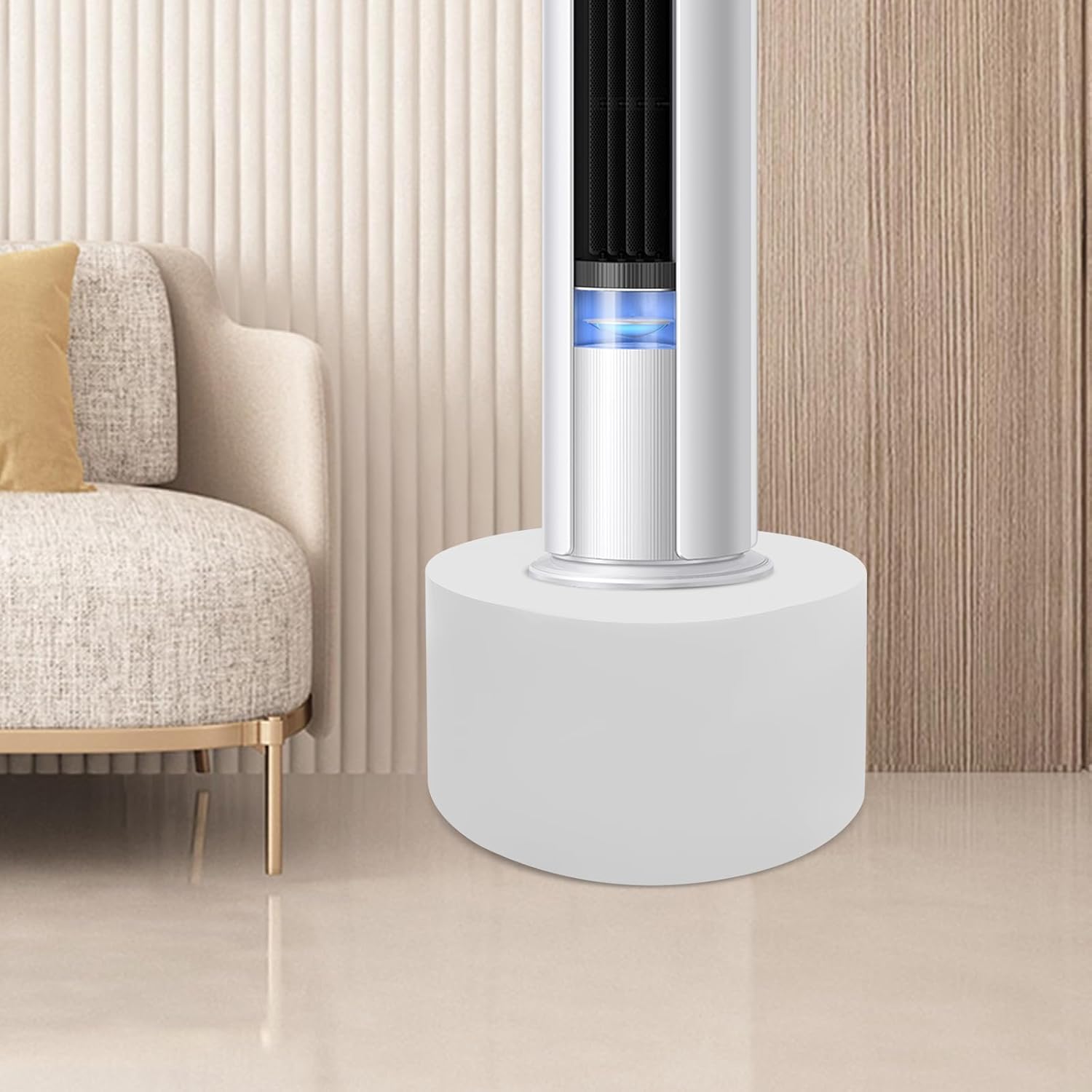 White Pedestal Stand for Display, Round Mannequin Display Pedestal Stand 220LBS Capacity Cylinder Stand for Clothing Store, Bridal Shop, Exhibitions, Comic-Con (White, 19.7” x 11.8”)