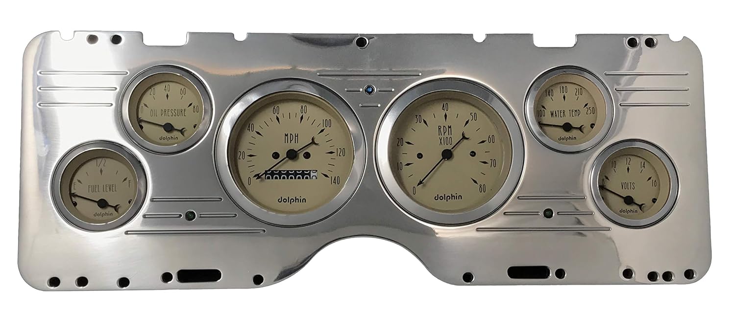 1977 Nova Carl 6 Gauge Dash Cluster Panel Mechanical Tan