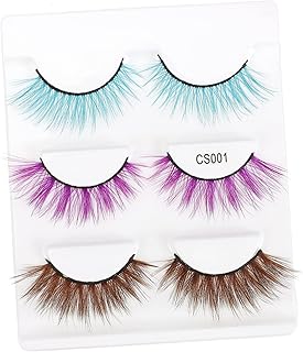 Balacoo 3 Pares De Cílios Postiços Cílios Postiços Naturais Suprimentos Para Cílios Cílios Postiços Naturais Cílios Postiços Artificiais Tira Cílios Cosméticos Cílios Postiços Mulheres