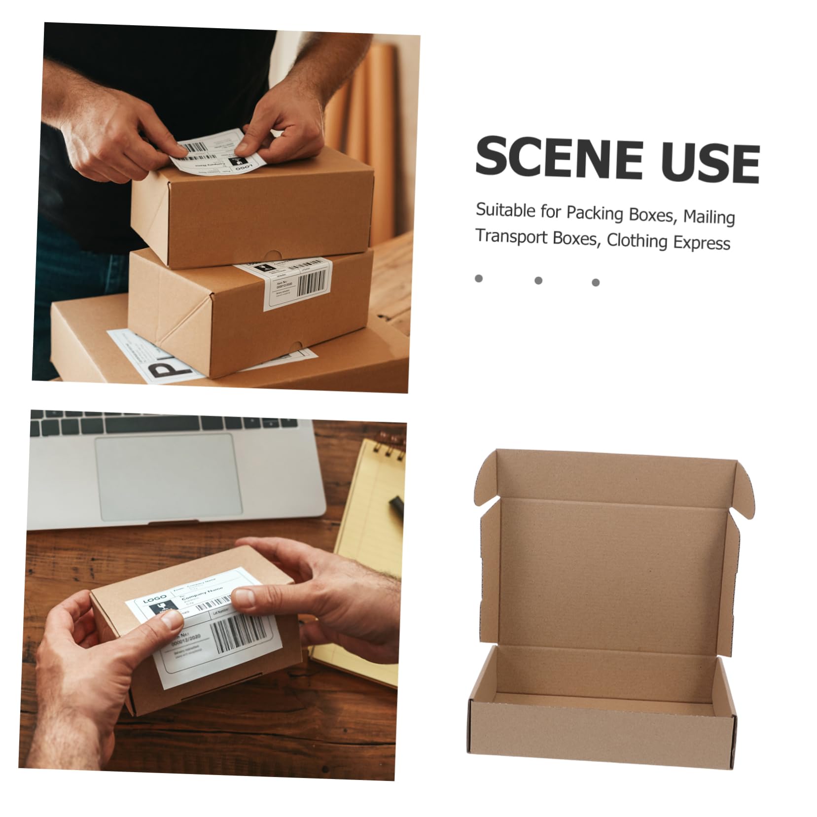 25piezas Cajas De Cartón Para Embalaje Caja De Envío Engrosada Para Pequeñas Unidades Para Envío y Almacenamiento De Ropa y Ropa Interior Para Embalaje