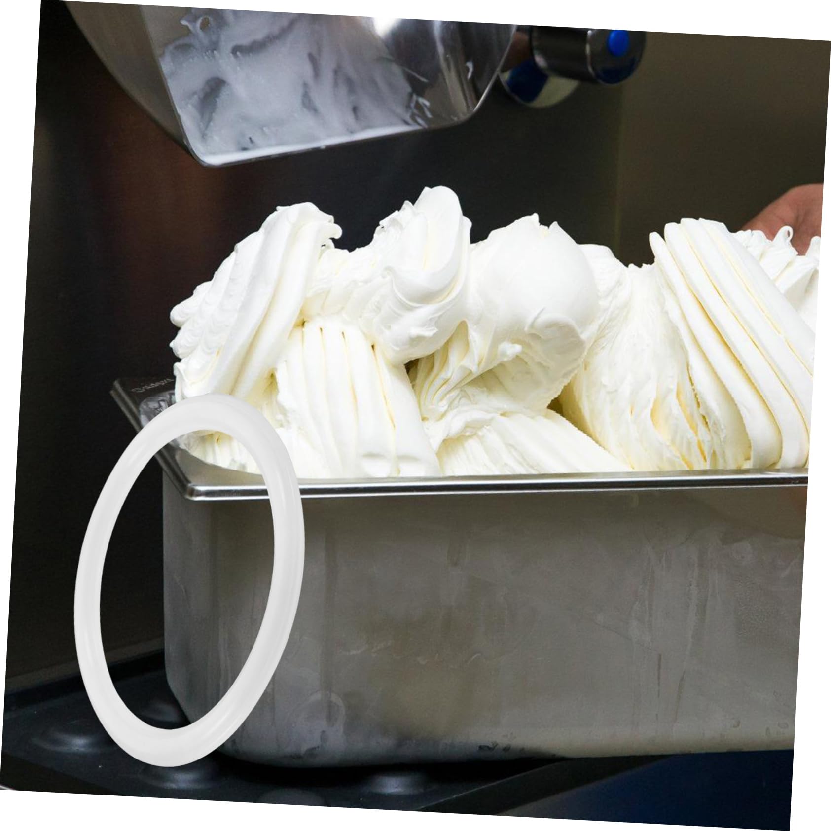 IMIKEYA 3 Set Accessori Per Macchine Da Gelato Accessori Per Gelato Parti Della Gelatiera Anelli Di Tenuta Di Ricambio Anello Di Tenuta Del Gelato Gel Di Silice Bianca 2 Pezzi * 3
