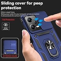 Vista 2 de Funda para Redmi Note 12 Pro Case/Poco X5 Pro 22101320G Funda con protector de pantalla de vidrio templado y cubierta de cámara deslizante, soporte