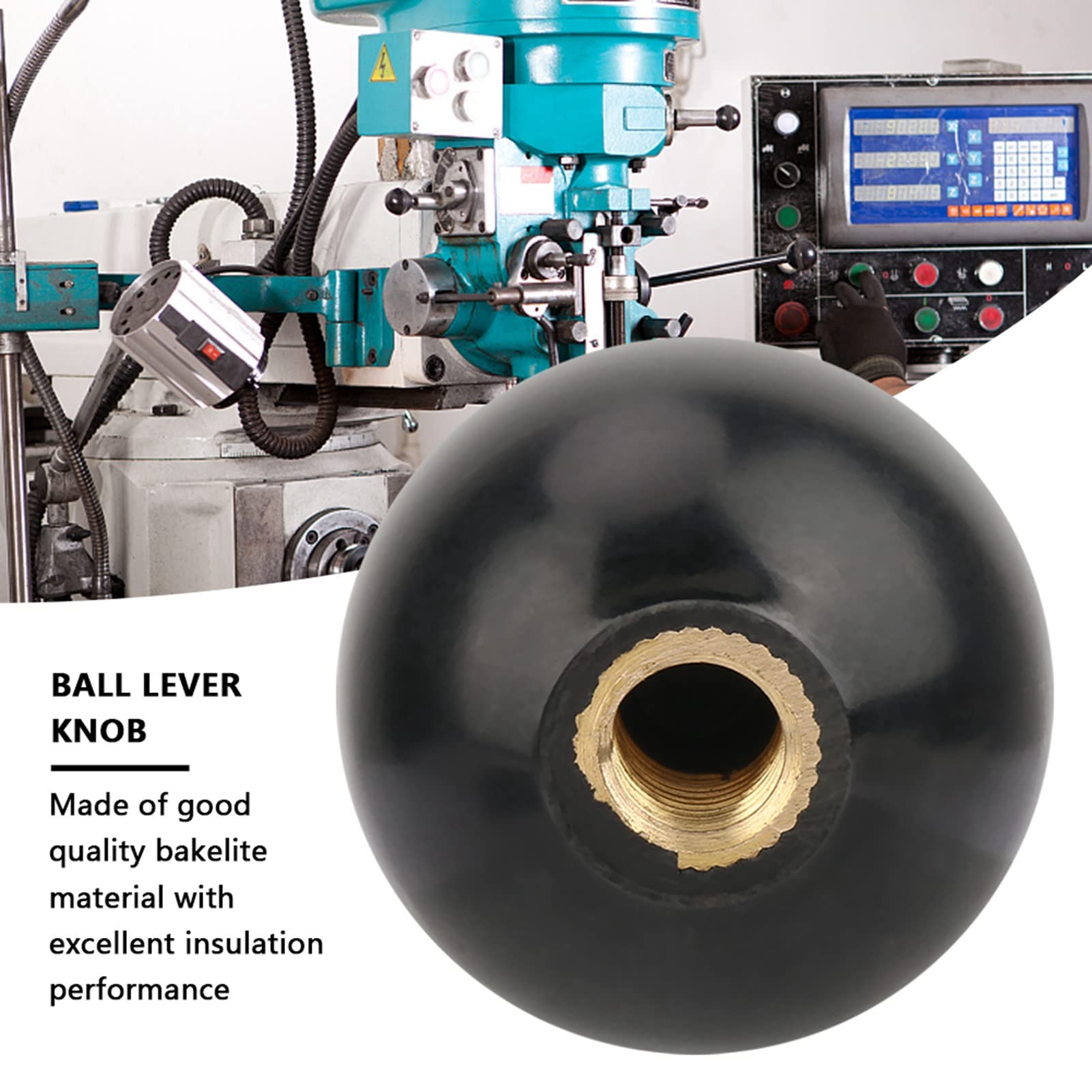 Watris Veiyi Pack of 5 Ball with Thread, M10 x 35 mm Rotary Knob, Ball Handle Suitable for All Common Machine Tools - Image 3