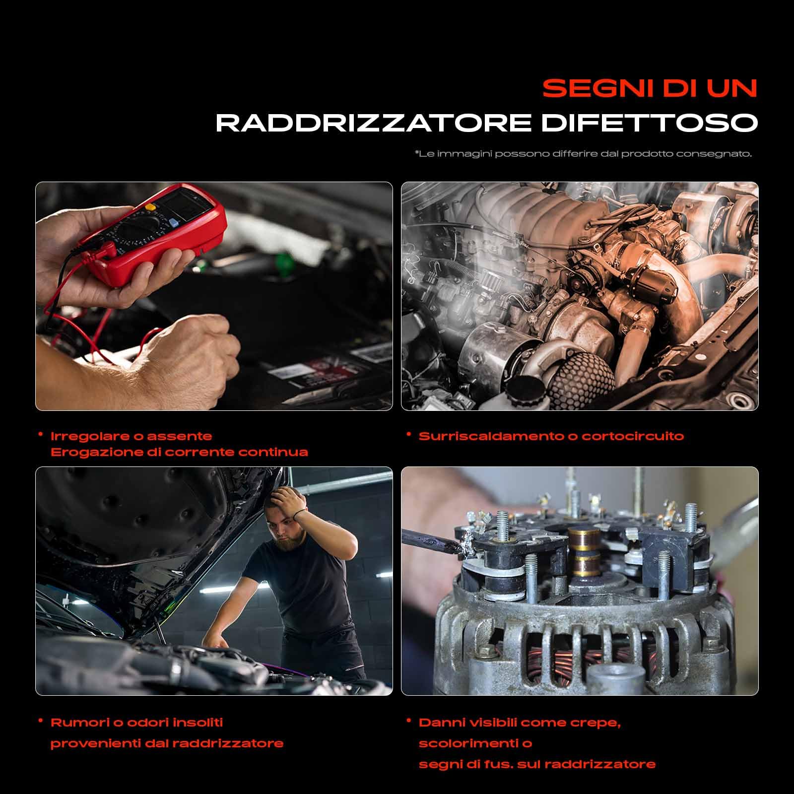 Frankberg Raddrizzatore per alternatore 12V 115mm 132718 | Compatibile con: Autobus di linea E, Pianale/telaio Transit E, Scatola di transito E