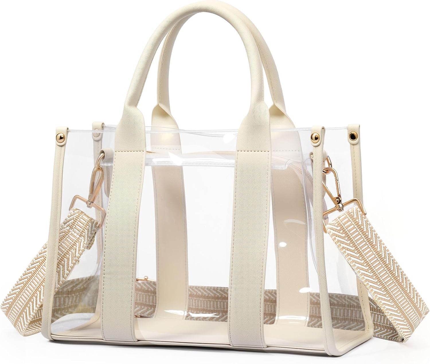 Clear Tote Bags for Women, Clear Bag for Stadium Events with Adjustable Straps, Handbag Purse for Sports Concert Work - Image 8