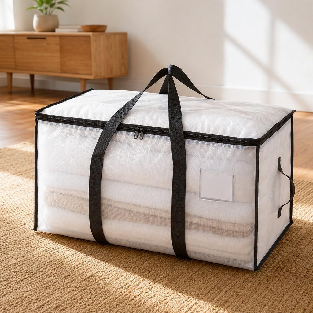 Heavy Duty Moving Bags, Clear Waterproof Packaging Bag for Clothes Blanket