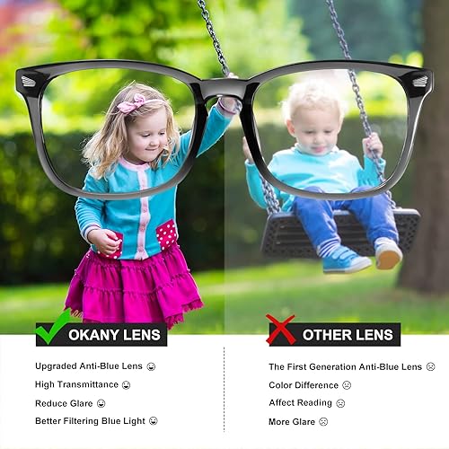 Miniatura 5 de Gafas de luz azul para niños, paquete de 3 gafas de bloqueo de luz azul para niñas y niños, gafas de pantalla de juegos de computadora,