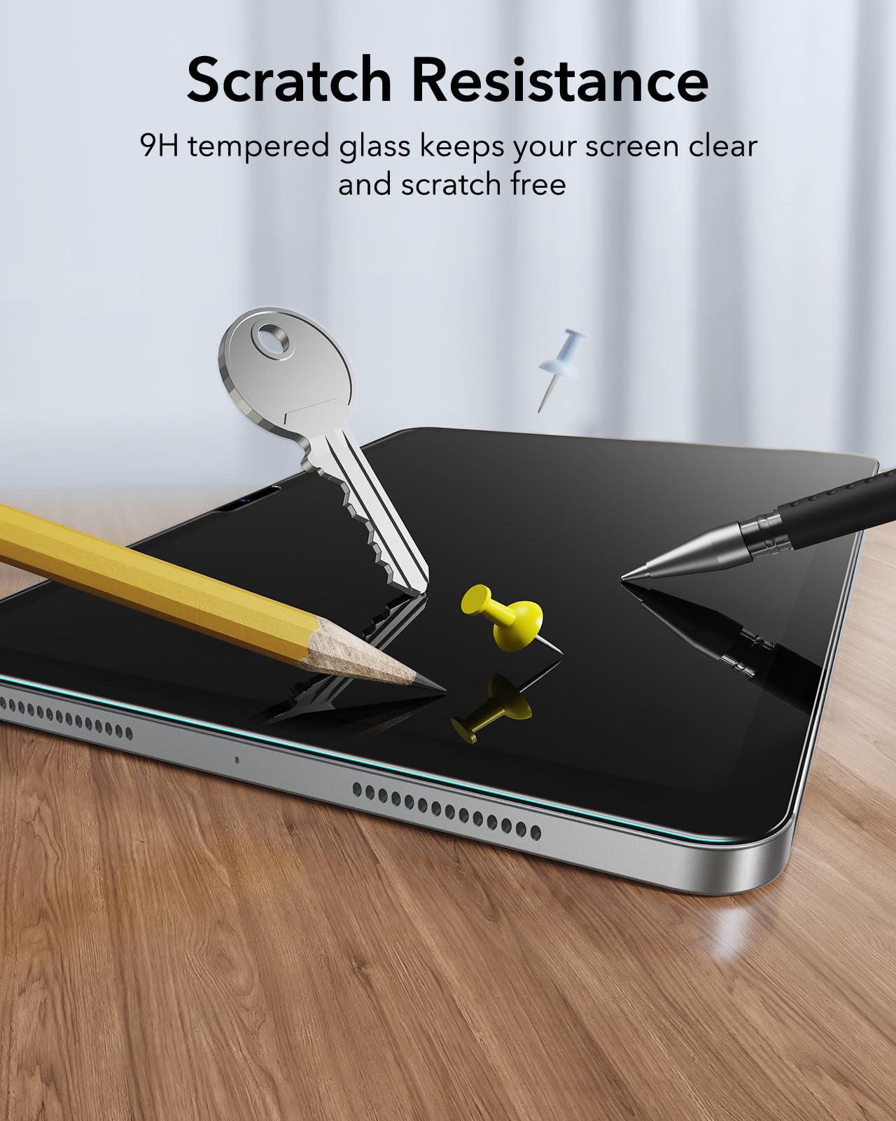 ESR Lot de 2 Protection Ecran pour iPad Pro 13 Pouces M5 2025/M4 2024, Verre Trempé 9H avec plateau UltraFit, Support Apple Pencil, Résistant aux Rayures, Clarté HD, Anti-Poussière et Anti-Bulles