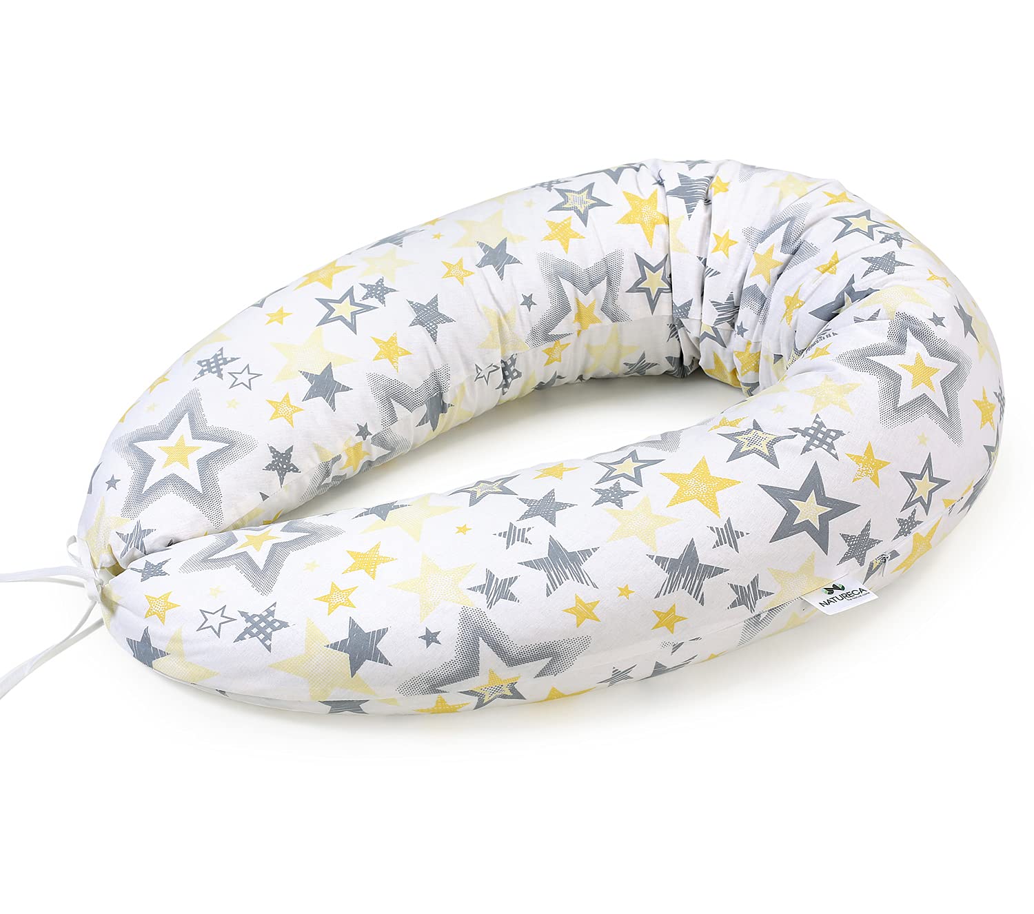 Cuscino Gravidanza per Dormire Cuscino Allattamento pula di Farro, Cuscino Maternita Federe Cuscino Cotone, Cuscino Neonato Multiuso 170 x 30cm
