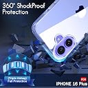 TheGiftKart Ultra-Hybrid Crystal Clear Back Case Cover for iPhone 16 Plus | Shockproof Design | Hard Back Cover Case for iPhone 16 Plus (PC & TPU, Transparent) gallery image