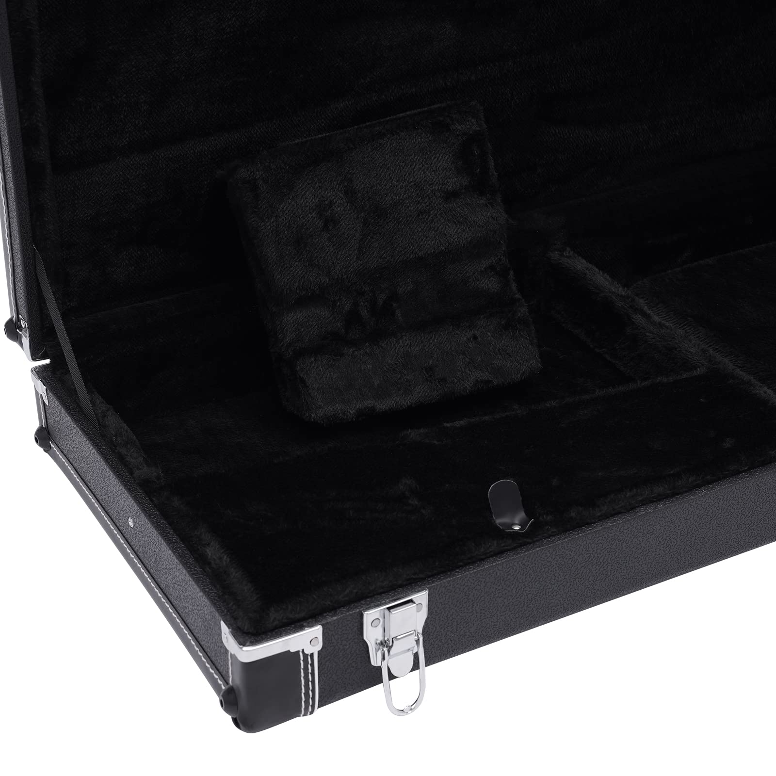Custodia rigida per chitarra elettrica, portatile, rettangolare, in legno, per chitarra elettrica Tele Fender e Ebenezer, ecc, nero, 105*36*11cm/41.34*14.17*4.33inch, valigetta
