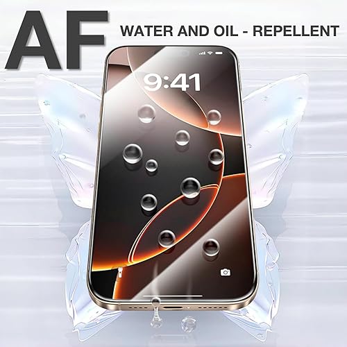 Miniatura 5 de Paquete de 3 protectores de pantalla para iPhone 16 Pro Zero Bubble Auto-Eliminación de Polvo 9H+ Dureza Vidrio Templado para Cobertura Completa