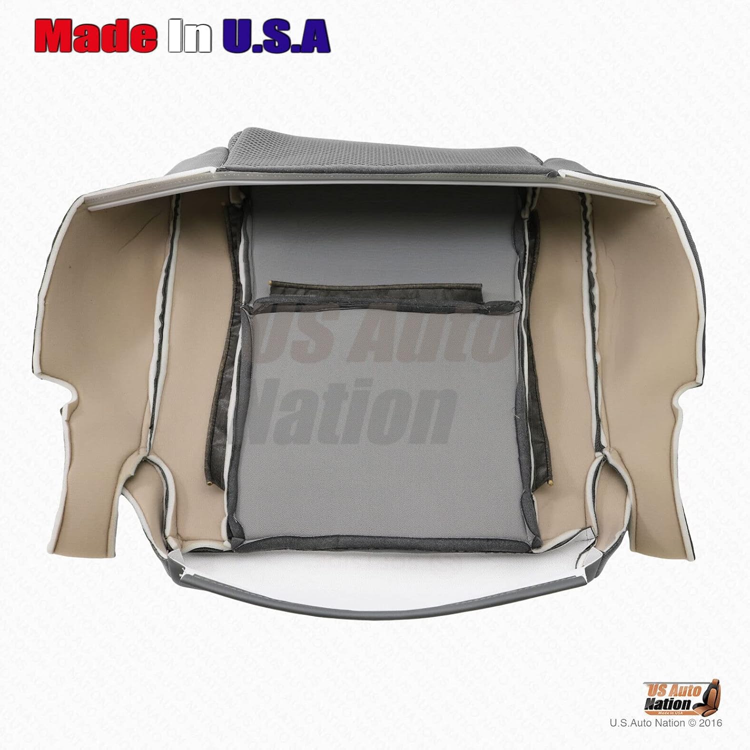 US Auto Nation for 2005 to 2008 Compatible with Toyota Tacoma Driver Passenger Cloth Replacement Covers Gray (Select Part:: Driver Bottom)