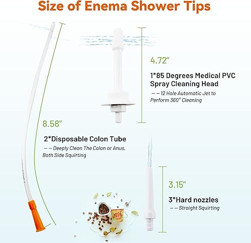 Miniatura 8 de TopQuaFocus Máquina automática de enema, kit de cubo de enema de café eléctrico para hombres, limpieza de colon, reutilizable, ducha anal para