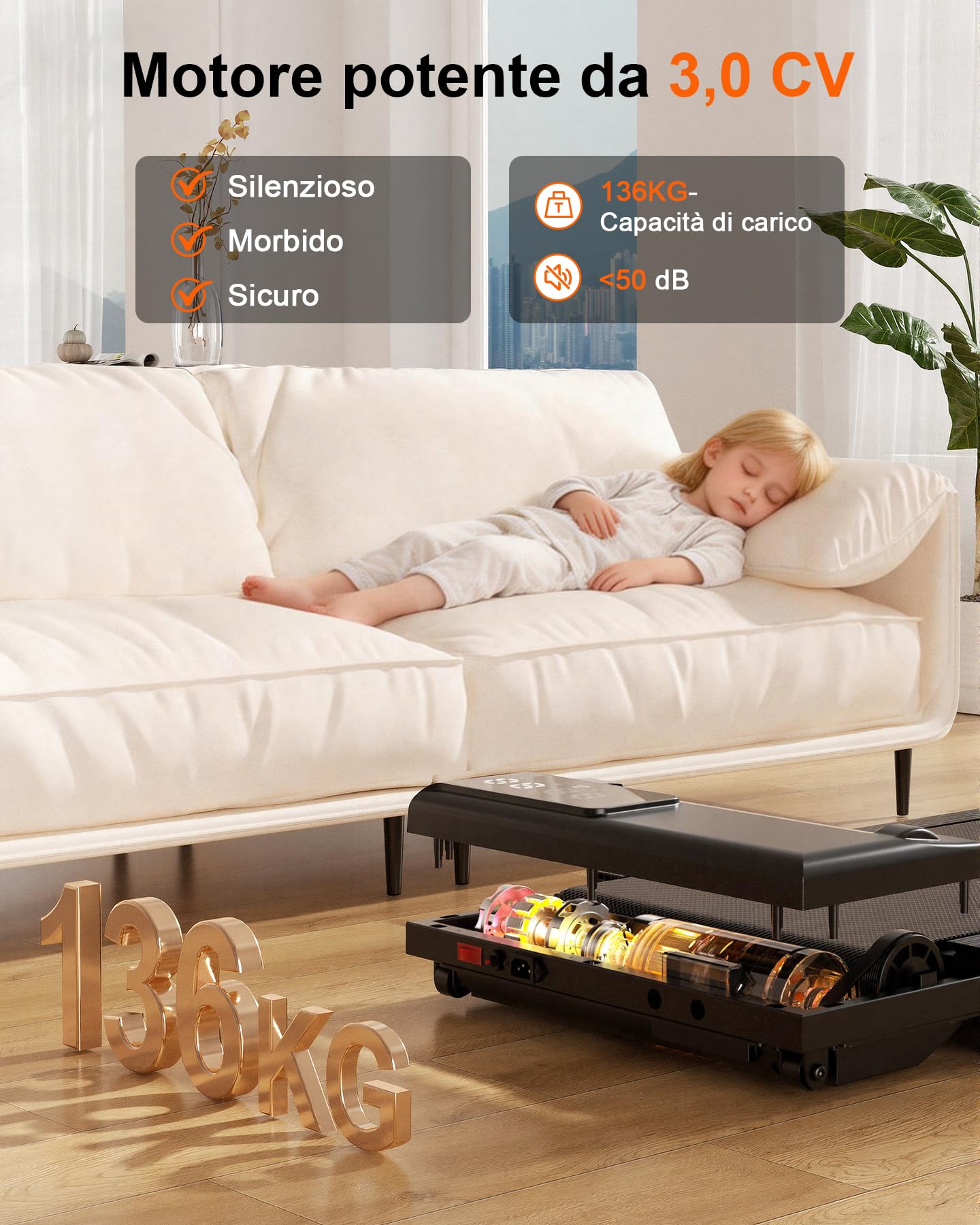 Superun Raceable Tapis de Course Inclinable 2.5HP Tapis de Marche avec Rampes, 1-6km/h, 1-12km/h APP Contrôle Max 136KG Walking Pad Portables avec Parcours d'entraînement et Courses Multi-Coureurs