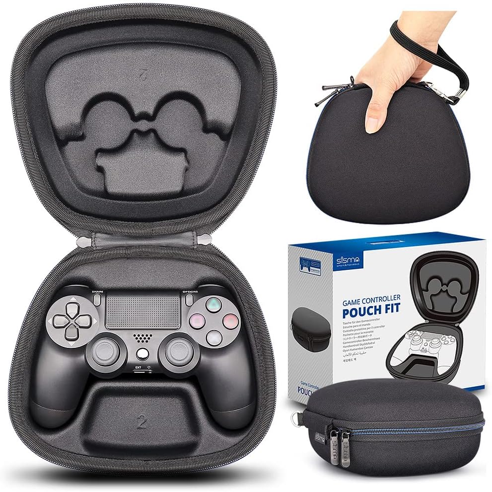 sisma Carry Case Compatible with PS4 Wireless Controller, Dual Shock 4 Controller Holder Travel Protective Case Storage Bag Home Safekeeping