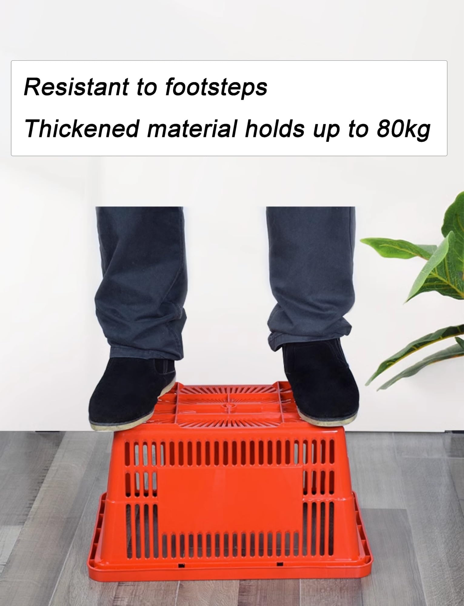 Robuste Einkaufskörbe aus Kunststoff, mit ergonomischen Griffen, für Einzelhandel, Markt und Geschäft, 6 Stück