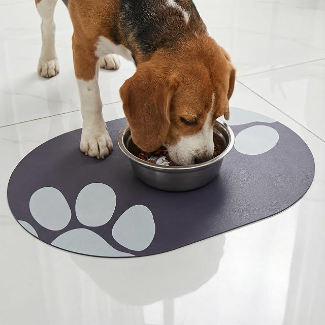 Foto 6 de 7 de Samlonge Alfombrilla para Comida de Perro 40x60cm, Antideslizante Tapete sin Manchas
