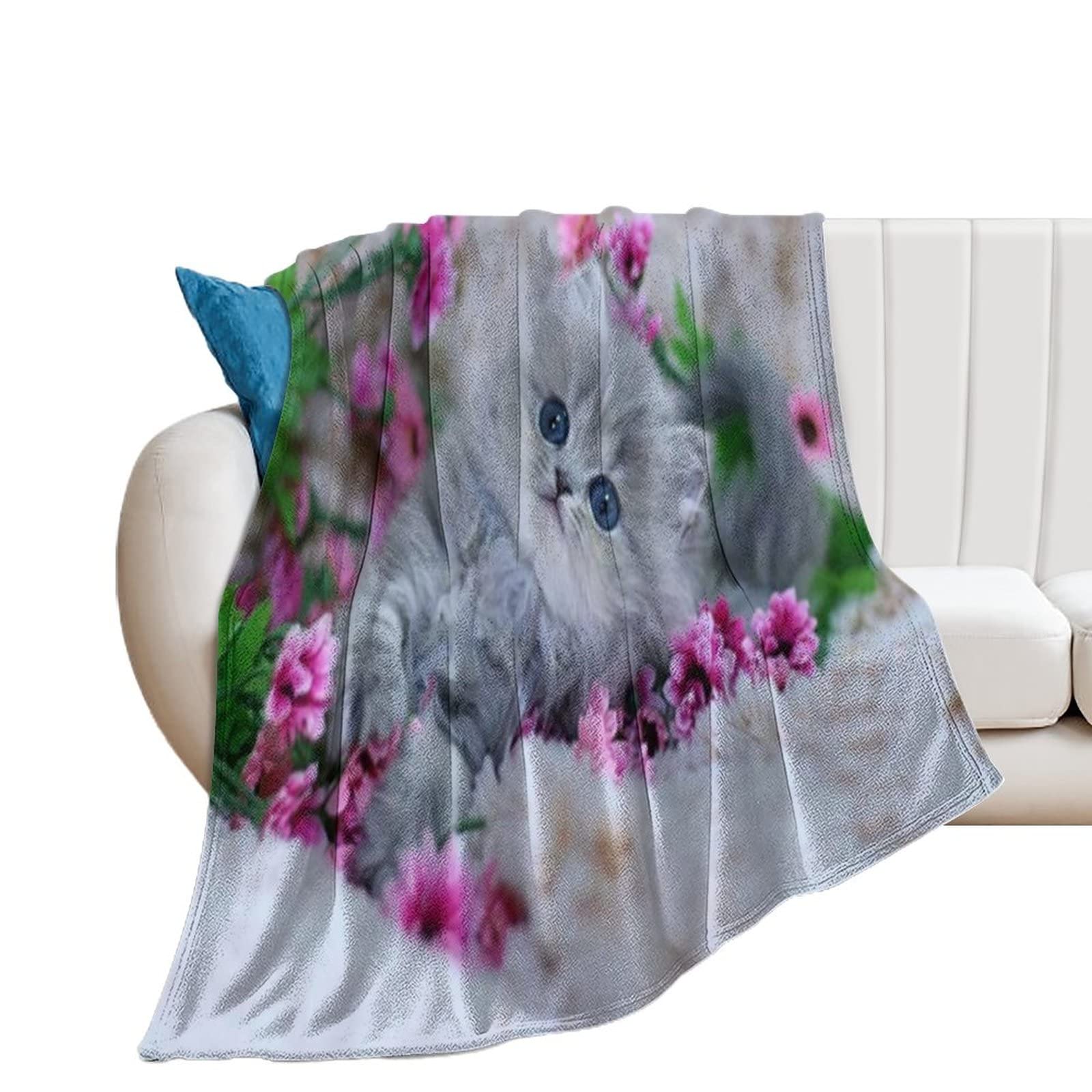 Couverture polaire chat doux plaid réconfortant pour des moments tendres