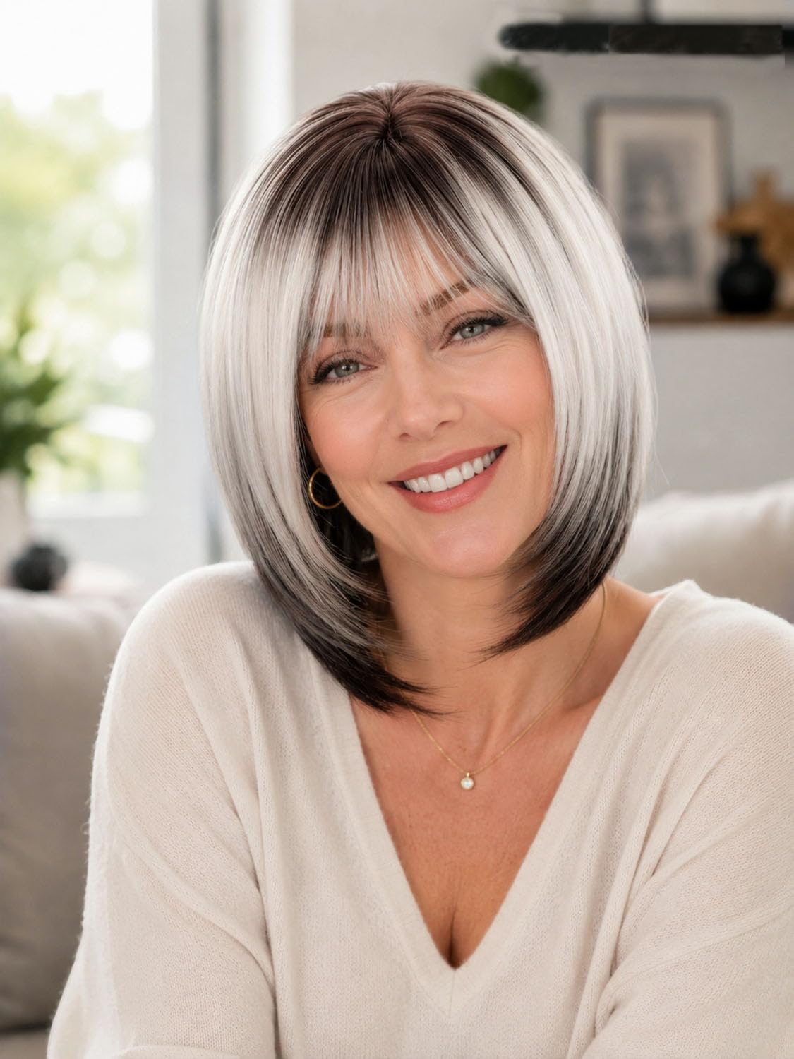 Ombre Platinum with Brown