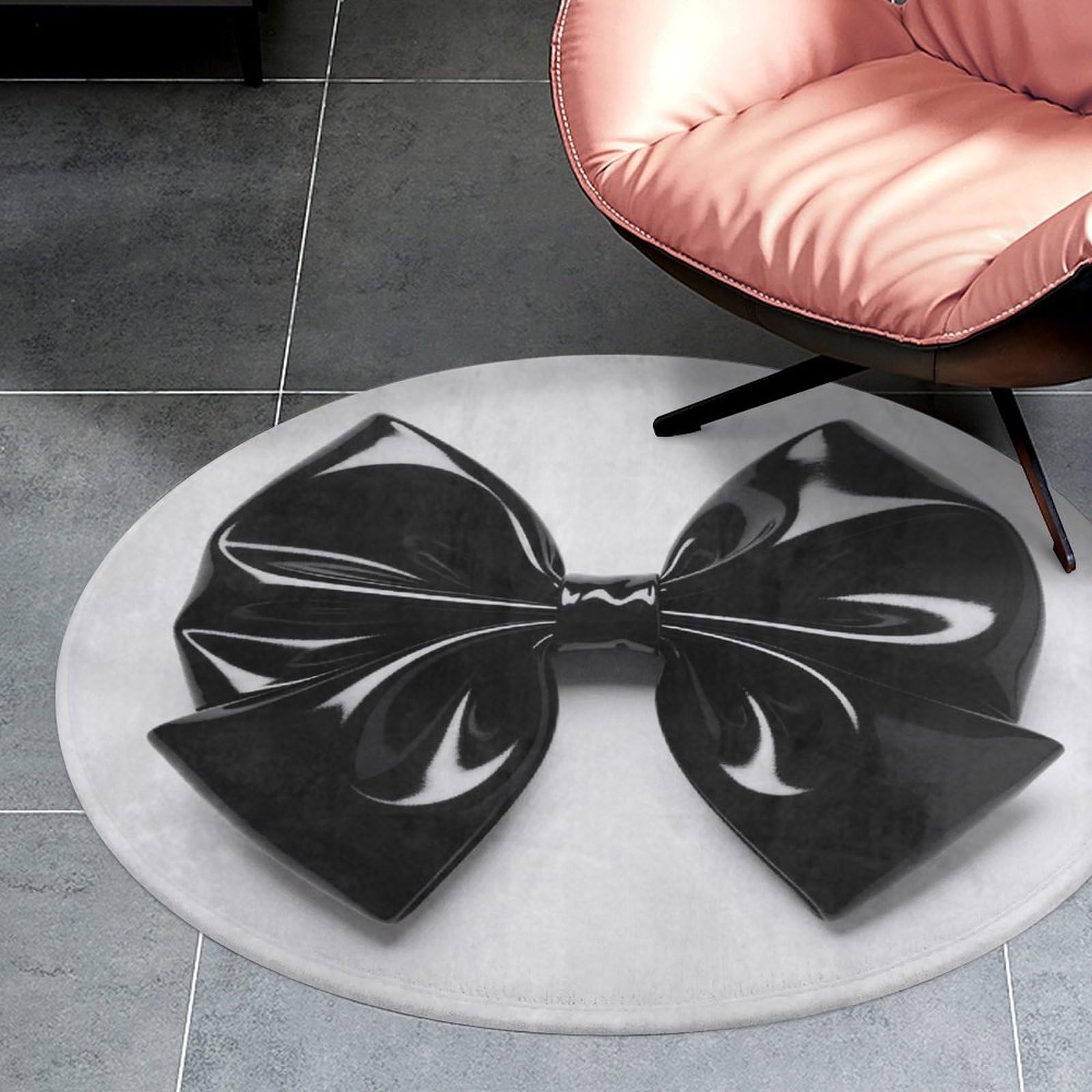 Tapis circulaire à poils courts de 0,6 cm en velours dense haute durabilité