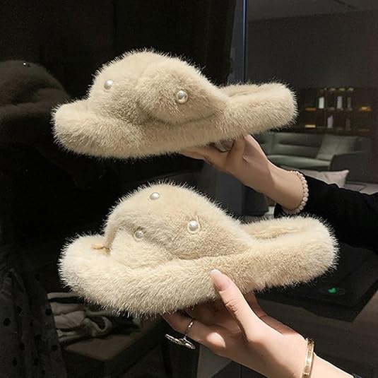 Amazon | [IJGE] ファーサンダル レディース 22.5cm フェイク