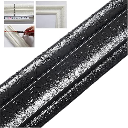 Miniatura 10 de Tira autoadhesiva para bordes de pared 3D, protección del medio ambiente, bordes flexibles de pared, molduras flexibles para despegar y pegar, tira