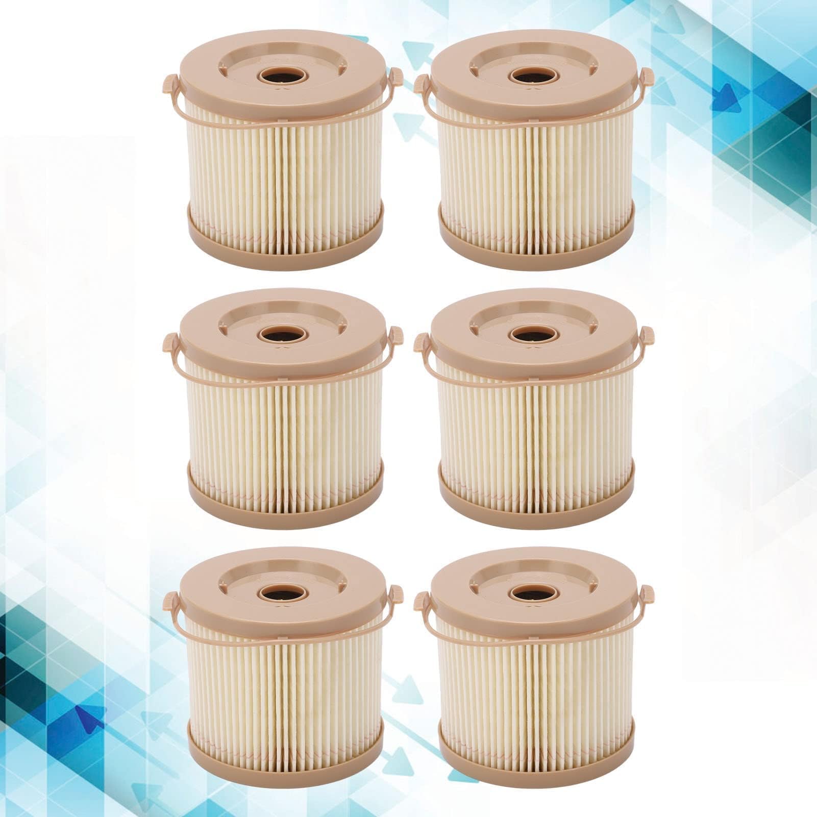 6 Uds Filtro de Combustible Separador de Agua Aceite Filtro de Agua Kit de Repuesto para RACOR 2010PM-OR 500FG