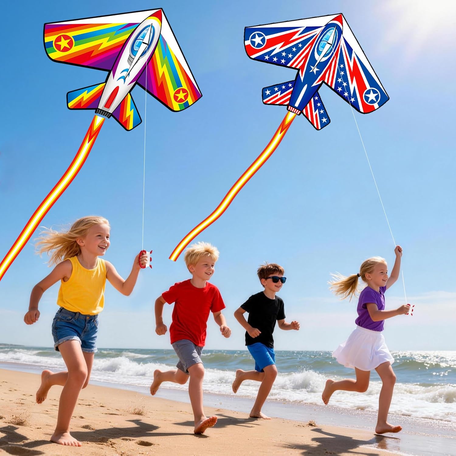 YongnKids Kite for Kids Age 4-8 8-12, Large Kites for Boys Adults Easy to Fly & Assemble, with 328ft String,Perfect for Beach Trip Park Family Activities Outdoor Games - Image 7