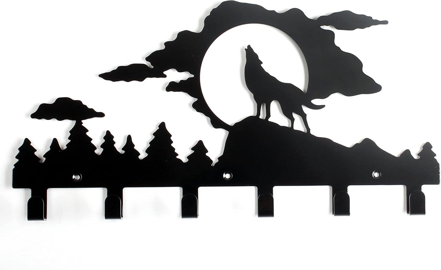 Wander Agio Sika Deer Pine Metal Wall Mounted Bag Hanger Coat Rack Clothing Hooks Black