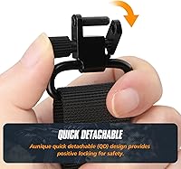 Vista 4 de VicBre 6 piezas giratorias de metal, dos puntos de fijación rápidaliberación para escopeta de rifle, 11.25 pulgadas