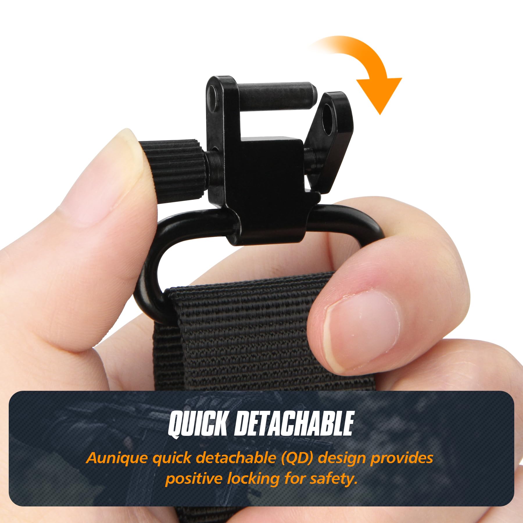 6 Anelli Girevoli A Sgancio Rapido VicBre 2,5 Cm - Per Fucili E Shotgun - Foto 8