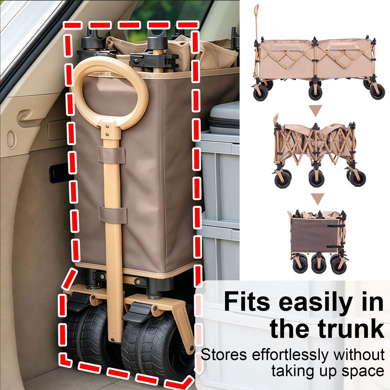 Carro de Venta Ambulante, Carrito de Mercado con 6 Ruedas, Puesto de Comida Portátil para Venta Ambulante, Camping(Black,147x56cm/58x22in)
