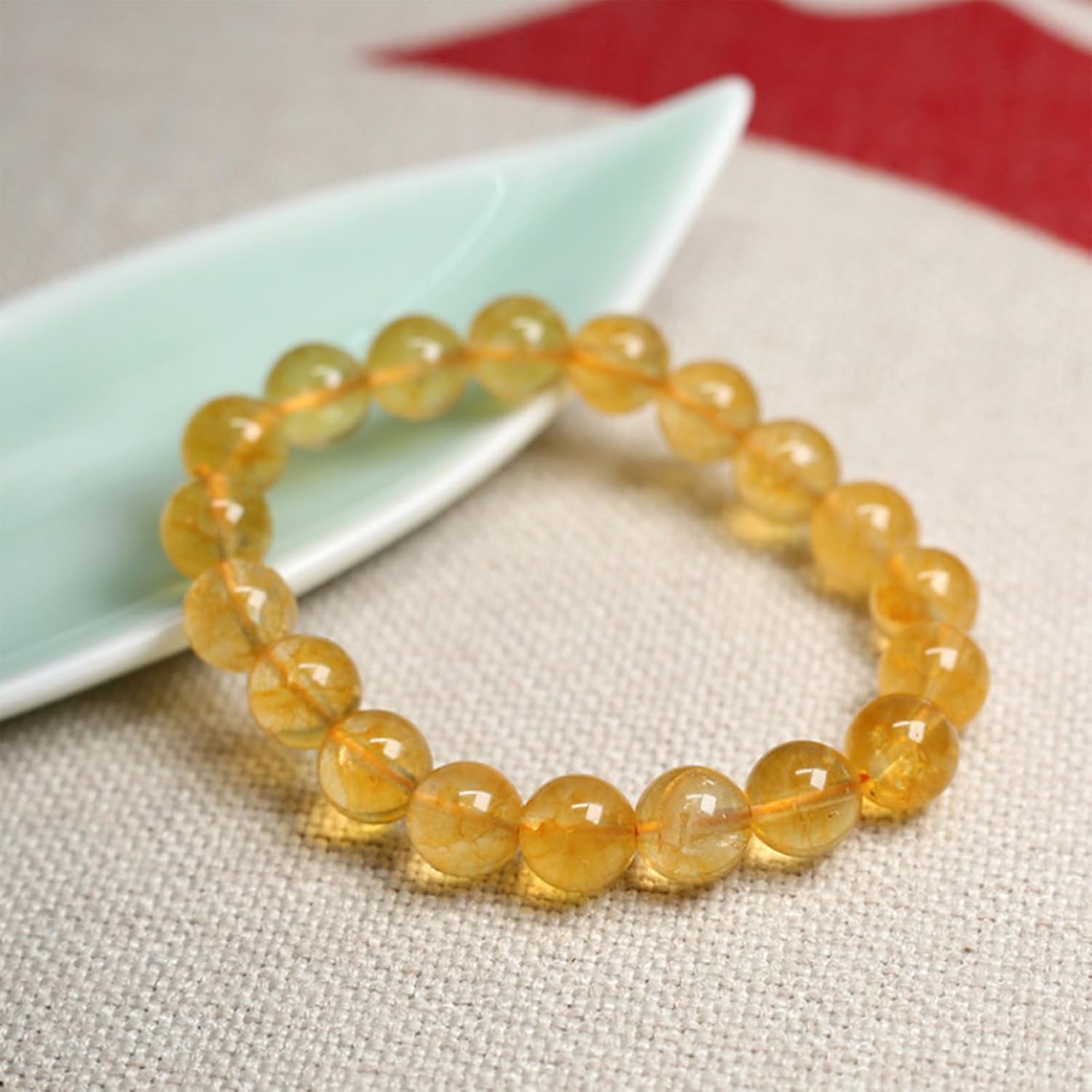 Crystal Bracelet for Women Citrine Crystal Natural Stone Yellow Blue Beaded Bracelets Lapis lLazuli Healing Crystal Jewelry Gifts for Birthday Christmas Stocking Stuffers - Image 7