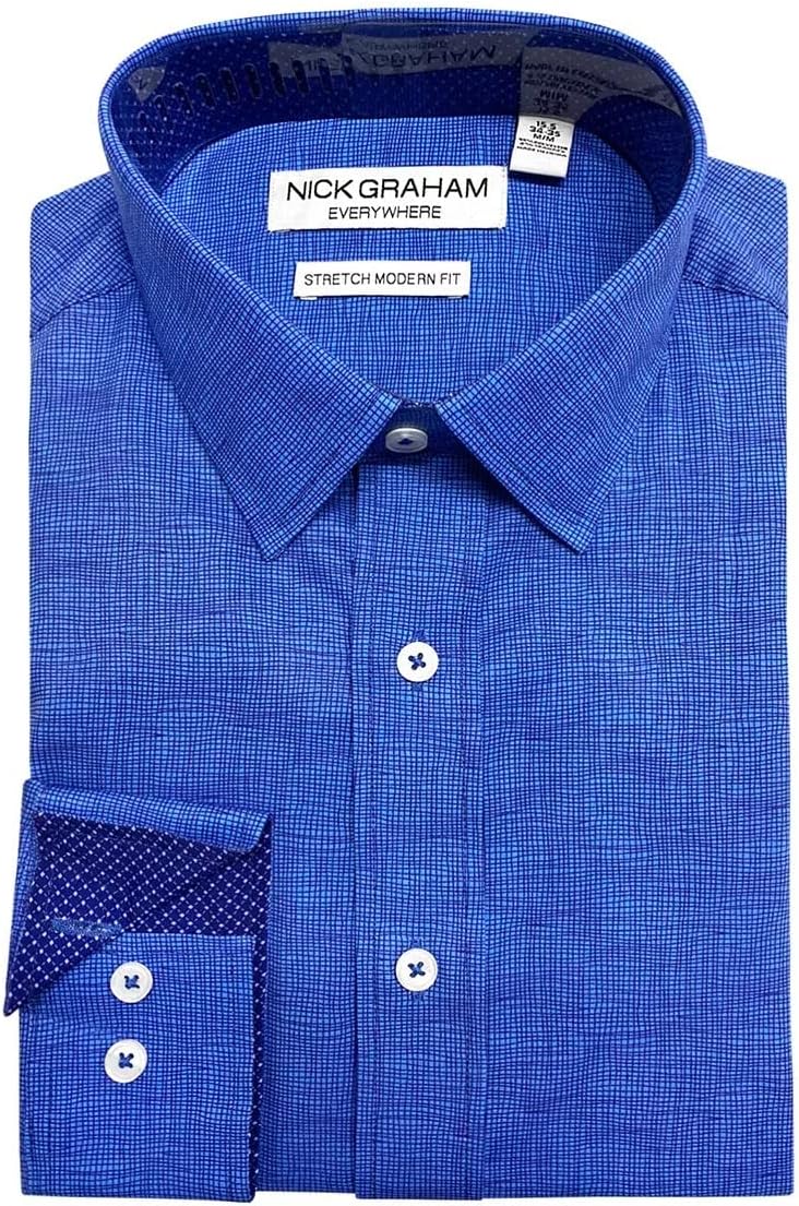 Nick Grahammens Traveler Wrinkle-resistant Stretch Dress Shirt Dress Shirt
