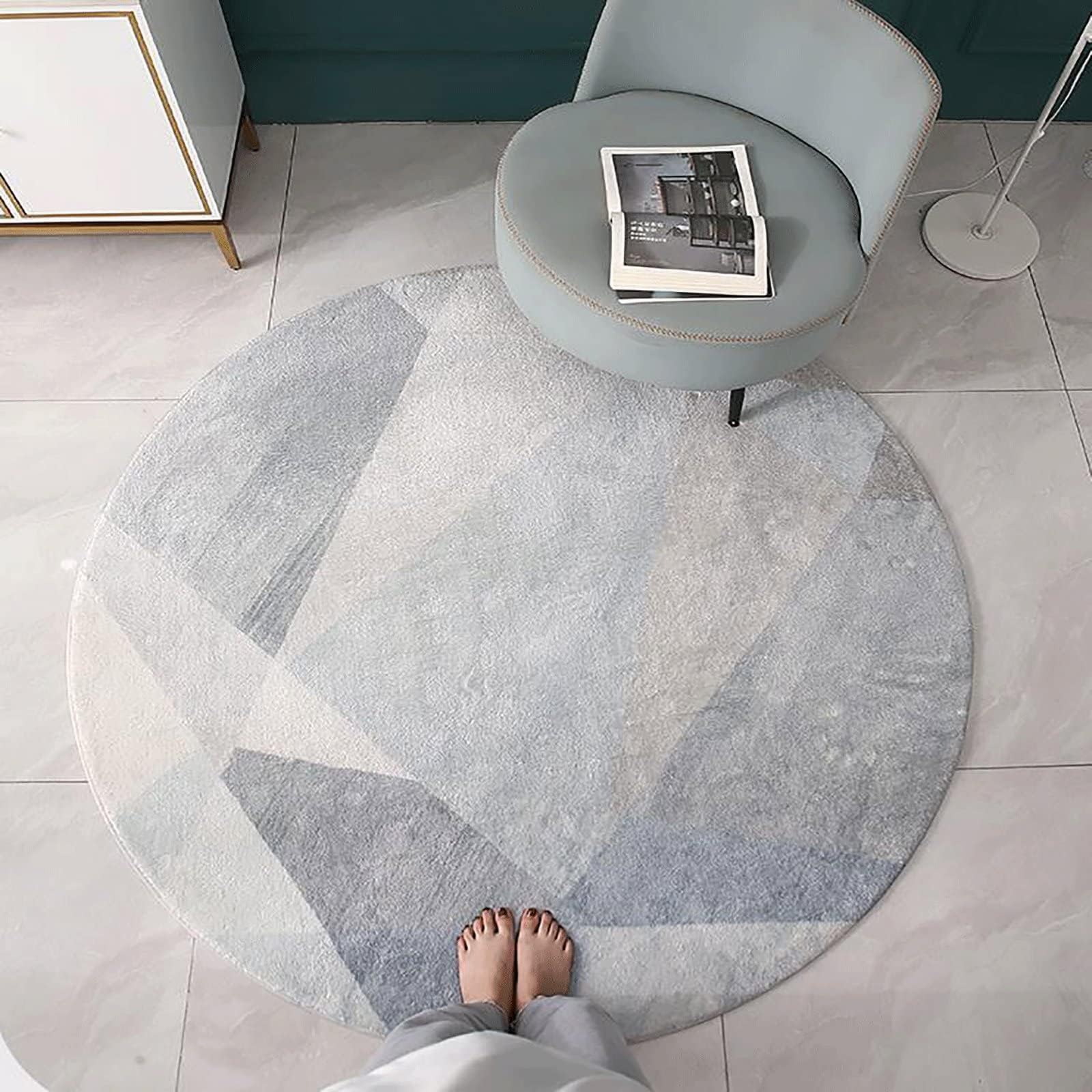 Round Carpet, Non-slip Hallway Area Rug Comfortable Multiple sizes Carpet Chair Mats for Living Room Bedroom kitchen Carpet Floor Mat,D-100cm