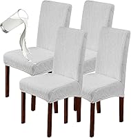 Vista 17 de Genina Fundas impermeables para sillas Parsons de comedor, fundas elásticas para sillas Parsons para comedor, cocina, funda protectora para silla