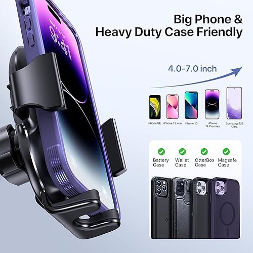 Miniatura 6 de Miracase Soporte universal 3 en 1 para teléfono celular para tu automóvil, soporte universal de teléfono para salpicadero de automóvil, ventilación