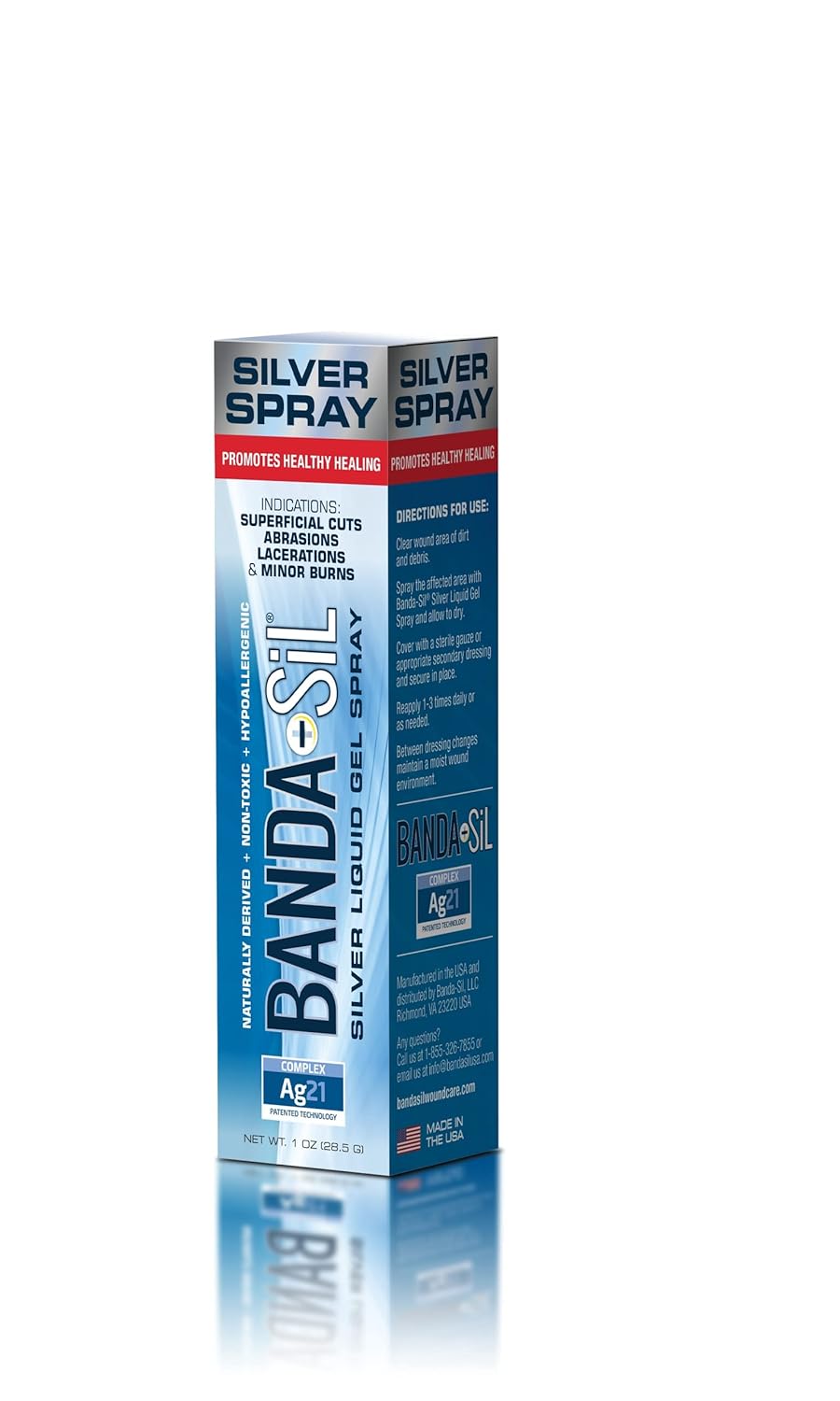 Banda-Sil Silver Liquid Gel Spray, 1oz : Health & Household